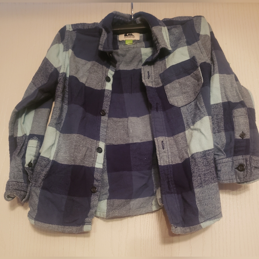 Quiksilver Blue Plaid Shirt